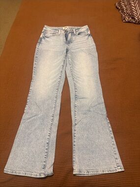 SO Light Wash Flare Jeans in Pale Blue